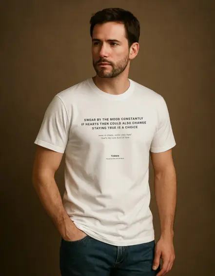 Vistora™ White Polyester Dri-Fit Half Sleeve T-Shirt